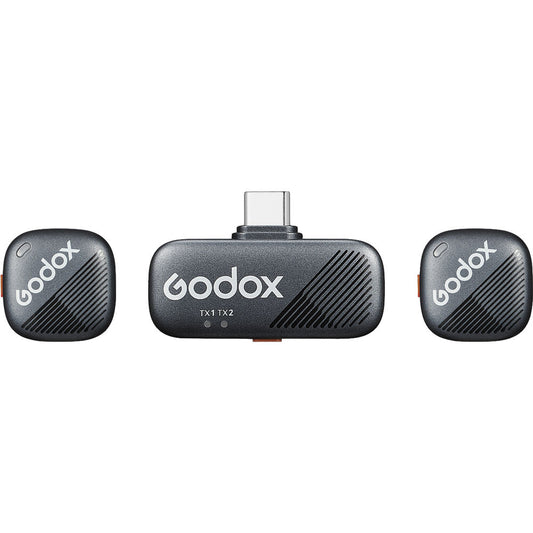 Godox Cube-S 2-Person Wireless Microphone System with USB-C Connector for Mobile Devices (2.4 GHz)