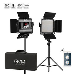 GVM 560AS Bi-Color LED Studio Video 2-Panel Light Kit