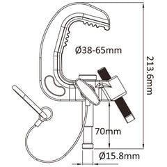 Iron Casting Titan Clamp, With 16mm Baby Pin For Tube 60mm C-26