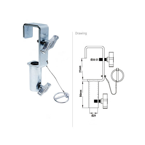 KCP-705 / STAGE CLAMP WITH 28 MM STUD