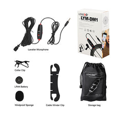 LensgoDM1 Omnidirectional Lavalier Microphone and Dual Omnidirectional Lavalier Microphone