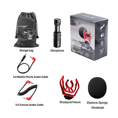 LensgoDMM1 Directional Shotgun Microphone for DSLR, Smartphones, and Portable Recorders