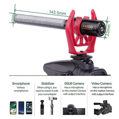 LensgoDMM2 Ultracompact Camera-Mount Shotgun Microphone