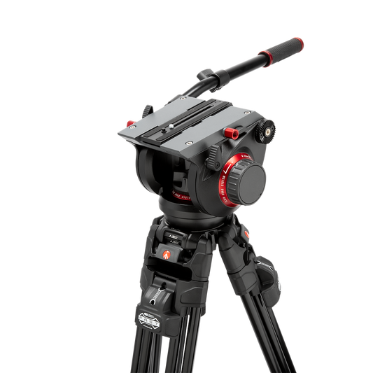 Manfrotto 509 Pro Video Head with 645 Fast Twin Alu Tripod