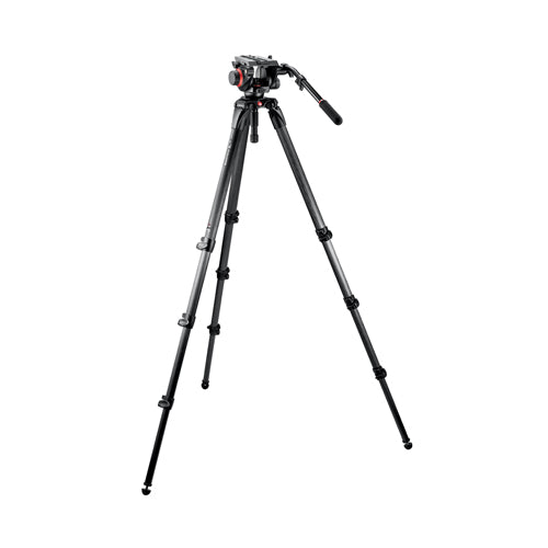 Manfrotto Tripod 504 fluid video head & 536 CF single leg tripod