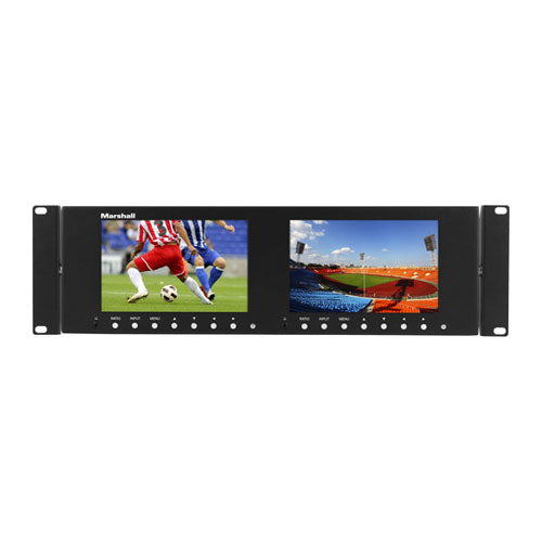 Marshall Electronics Dual 7" 1280 x 800 Rackmount LCD Display