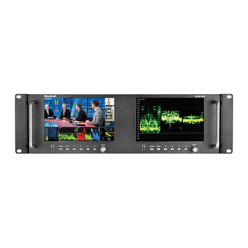 Marshall Electronics M-LYNX-702W Dual 7" Loop Through 3G-SDI Rackmount Monitor with Loop Through HDMI Input/Output
