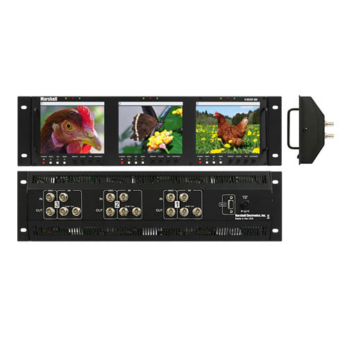 Marshall Electronics V-R563P Triple 5.6 inch Rack Mountable LCD Monitors