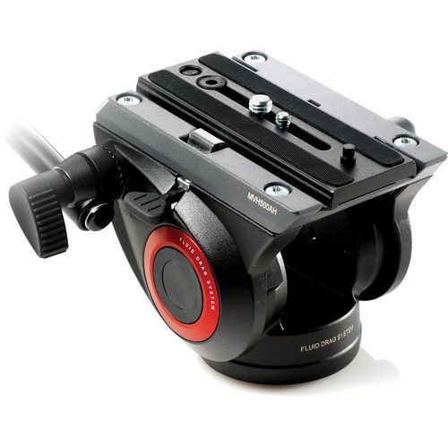Manfrotto Lightweight tripod with fluid video head and aluminium legs (MVH500AH,755XBK)
