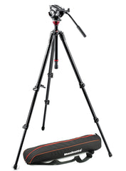 Manfrotto Lightweight tripod with fluid video head and aluminium legs (MVH500AH,755XBK)