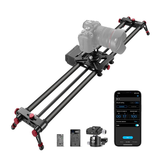 NEEWER ER1-120cm Motorized Carbon Fiber Camera Slider with Remote