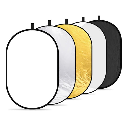 NEEWER 5 in 1 Portable Lighting Reflector/Diffuser Kit 100X150cm