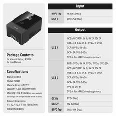NEEWER PS099E Mini 6800mAh 14.5V 99Wh V Mount Battery