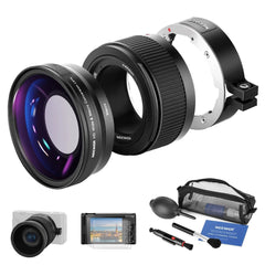 NEEWER HD WIDE&MARCO CONVERSION LENS 0.75X FOR SONY ZV1（BLACK)