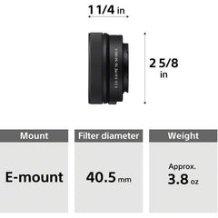 Sony E PZ 16-50mm f/3.5-5.6 OSS II Lens (Sony E, Black)