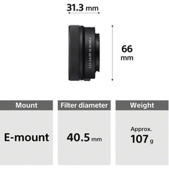 Sony E PZ 16-50mm f/3.5-5.6 OSS II Lens (Sony E, Black)