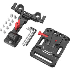 SmallRig V-Lock Battery Plate with 15mm Rod Clamp & Adjustable Arm 2991