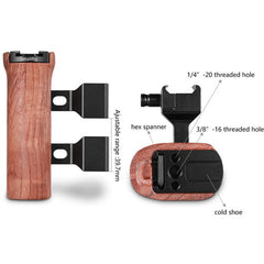 SmallRig Wooden Side Handle with NATO Clamp 2187B