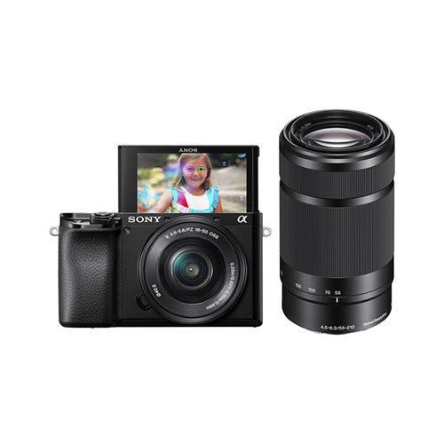 Sony Alpha a6100 Mirrorless Digital Camera with 16-50mm and 55-210mm Lenses
