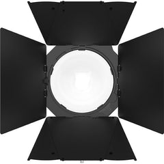 Aputure STORM 1200x Cine kit with CF12 Fresnel, CF12 Barn Doors, and Skid base