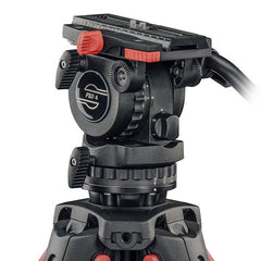 Sachtler System FSB 4 Fluid Head with Sideload Plate, Flowtech 75 Carbon Fiber Tripod with Mid-Level Spreader