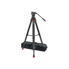 Sachtler System FSB 4 Fluid Head with Sideload Plate, Flowtech 75 Carbon Fiber Tripod with Mid-Level Spreader