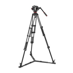 Manfrotto 504X Fluid Video Head with Alu Twin leg tripod GS