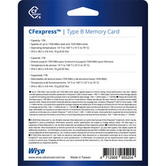 Wise Advanced 1TB CFX-B Series CFexpress Memory Card (2-Pack)