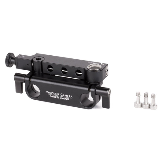Wooden Camera Battery Swing Bracket with 15mm Rod Mounting for D-Box Plus