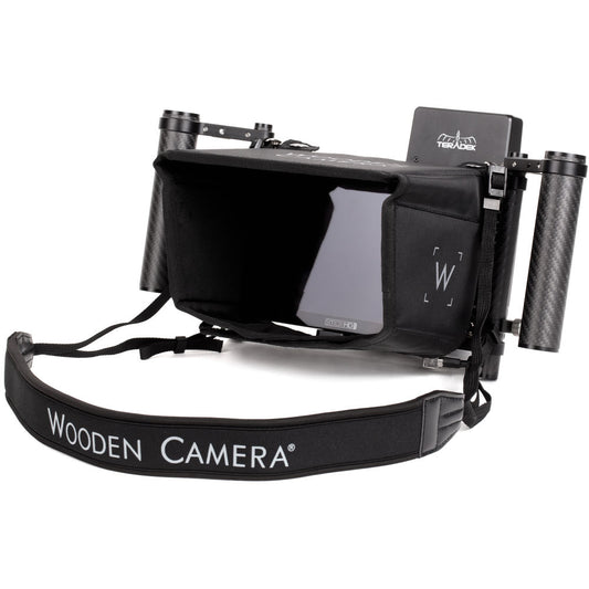Wooden Camera Director's Monitor Cage v3 with Dual Carbon Fiber Handgrips