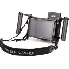 Wooden Camera Director's Monitor Cage v3 with Dual Carbon Fiber Handgrips