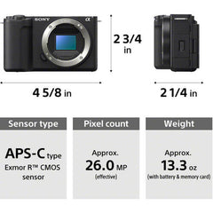 Sony ZV-E10 II Mirrorless Camera with 16-50mm Lens (Black Color)
