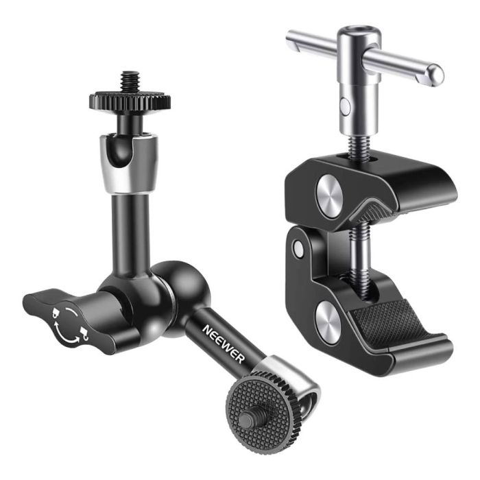 NEEWER 9.8 INCHES ADJUSTABLE ARTICULATING MAGIC ARM AND CLAMP(I TYPE)-ST25C (10099610)
