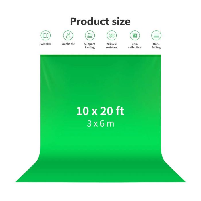 NEEWER 3x6M /10x20Ft Collapsible Backdrop Green 