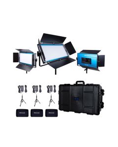 Dracast LED1000 X Series Bi-Color LED 3 Light Kit with Injection Molded Travel Case