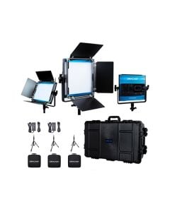 Dracast LED500 X Series Bi-Color LED 3 Light Kit with Injection Molded Travel Case