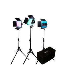 Dracast LED500 X Series RGB and Bi-Color LED 3 Light Kit with Nylon Padded Travel Case