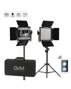 GVM 560AS Bi-Color LED Studio Video 2-Panel Light Kit