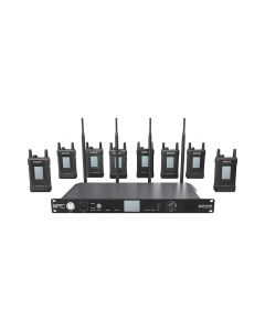 Hollyland Syscom 1000T-8B Full-Duplex Intercom System with Eight Beltpacks and Headsets