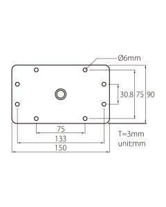 KUPO 3" Baby Wall Plate