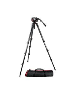 Manfrotto Tripod 504 fluid video head & 536 CF single leg tripod