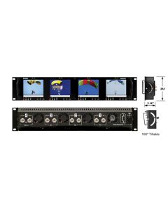 Marshall Electronics V-R44DP-SDI Quad 4" Rack Mount Monitors with SD-SDI Input, 4:3 NSTC/PAL Switchable