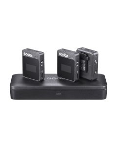 Godox MoveLink II M2 Dual 2.4GHz Wireless Microphone System for Cameras (2.4 GHz, Black)