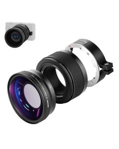 NEEWER HD WIDE&MARCO CONVERSION LENS 0.75X FOR SONY ZV1（BLACK) 