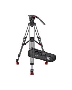 Sachtler FSB 14T Mk II 100mm Touch & Go Head with ENG 2 Carbon Fiber Tripod System (Mid-Level Spreader)