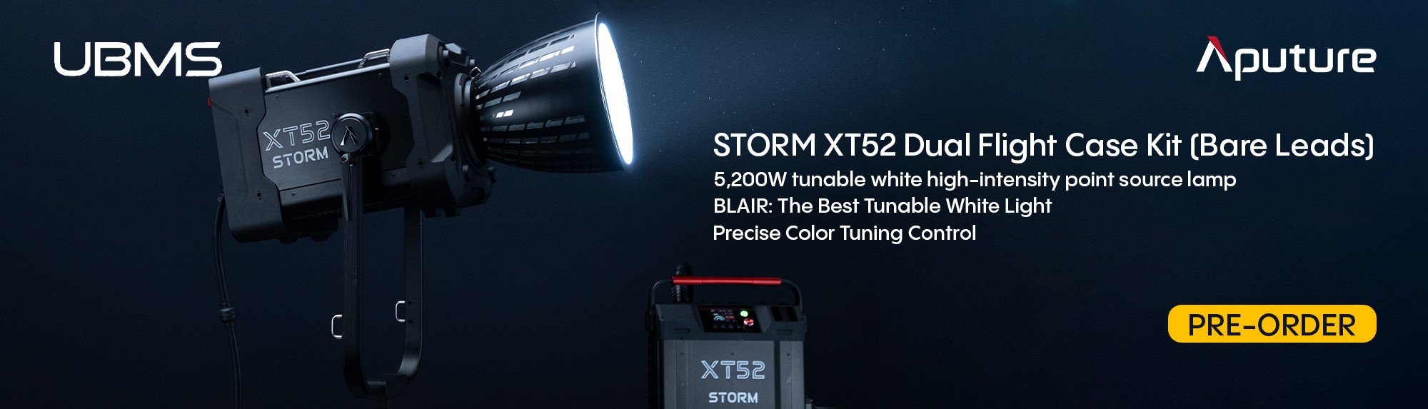 Aputure Storm XT52 Dual Flight Case Kit (Bare Leads) New Release Preorder Now