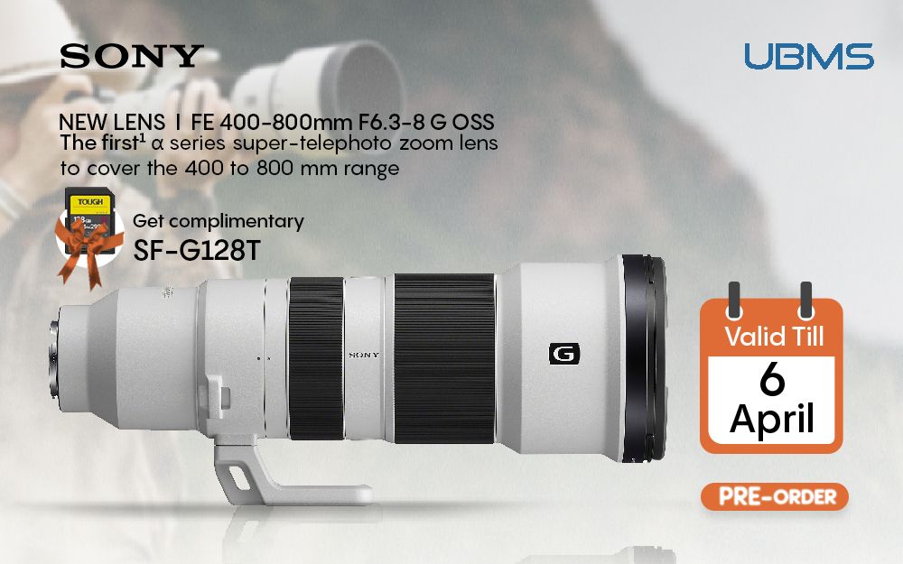 Sony FE 400-800mm f/6.3-8 G OSS Lens (Sony E)
